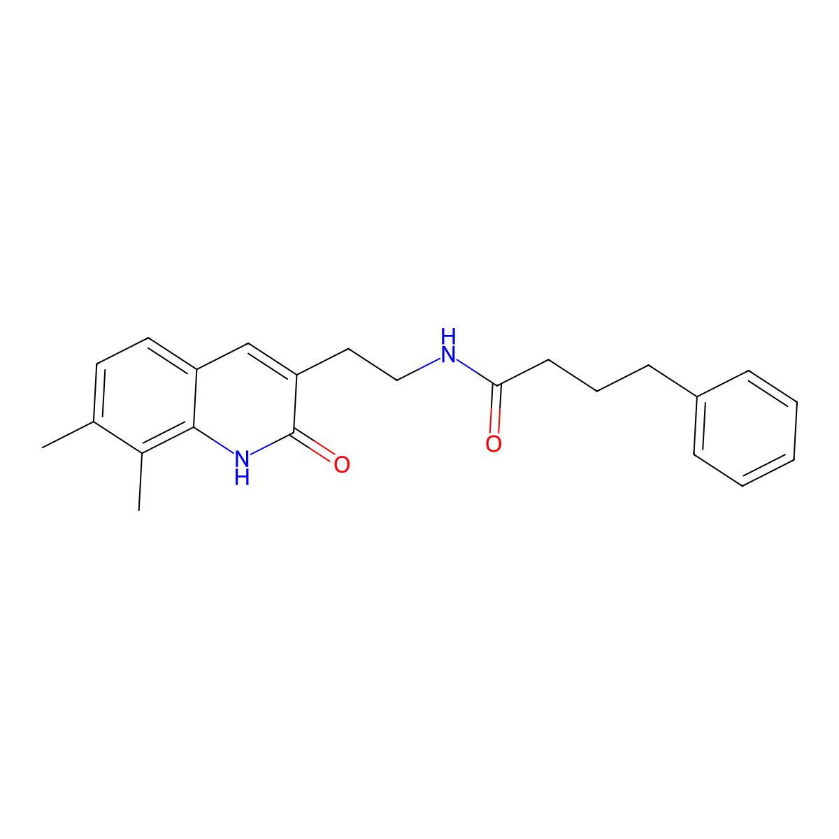 N-(2-(7,8-dimethyl-2-oxo-1,2-dihydroquinolin-3-yl)ethyl)-4-phenylbutanamide molecular structure, CAS 851408-35-0