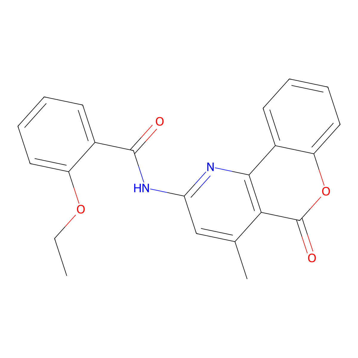 2-ethoxy-N-{4-methyl-5-oxo-5H-chromeno[4,3-b]pyridin-2-yl}benzamide molecular structure, CAS 851411-04-6