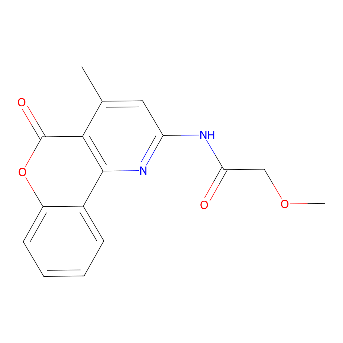 2-methoxy-N-{4-methyl-5-oxo-5H-chromeno[4,3-b]pyridin-2-yl}acetamide molecular structure, CAS 851411-76-2