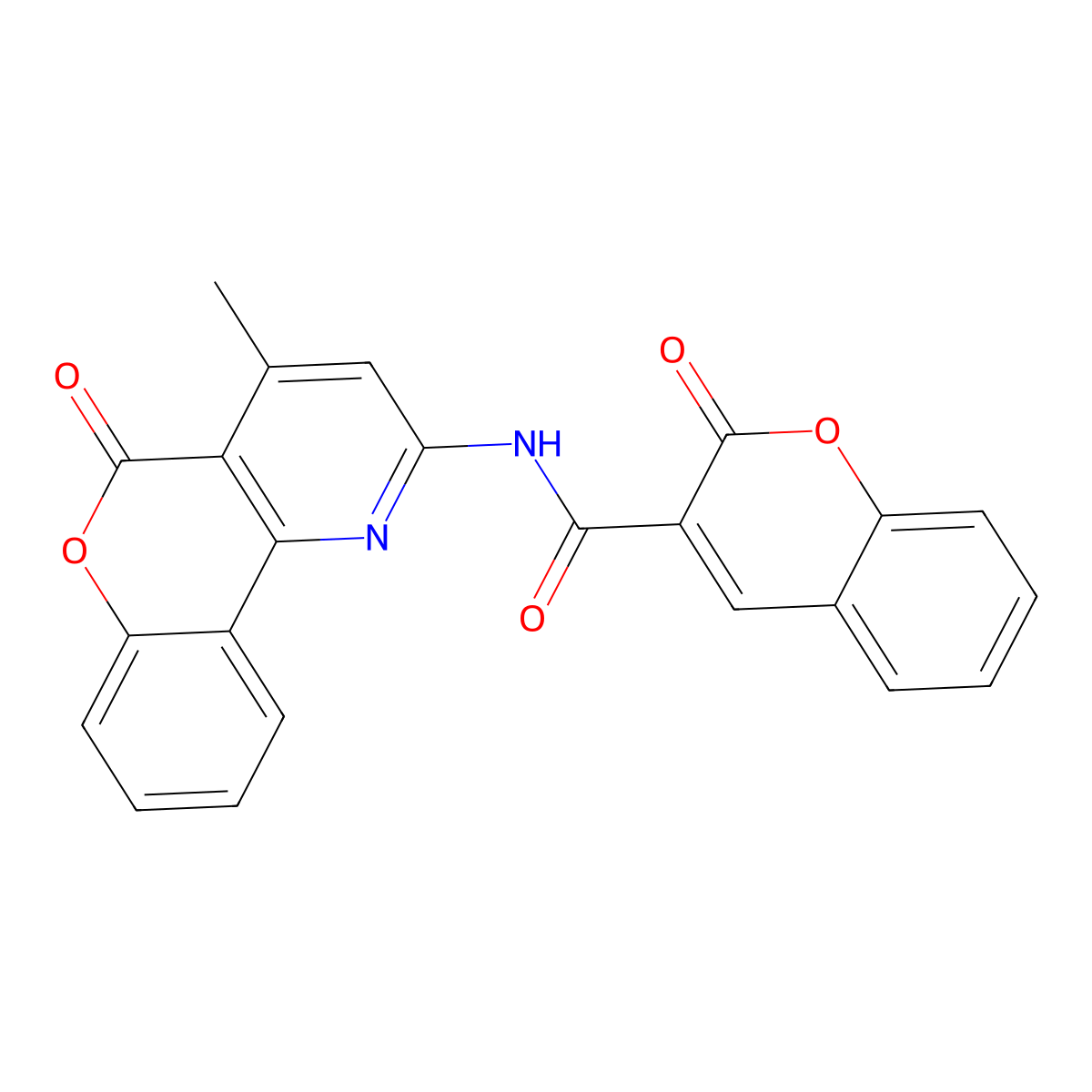 N-{4-methyl-5-oxo-5H-chromeno[4,3-b]pyridin-2-yl}-2-oxo-2H-chromene-3-carboxamide molecular structure, CAS 851411-82-0