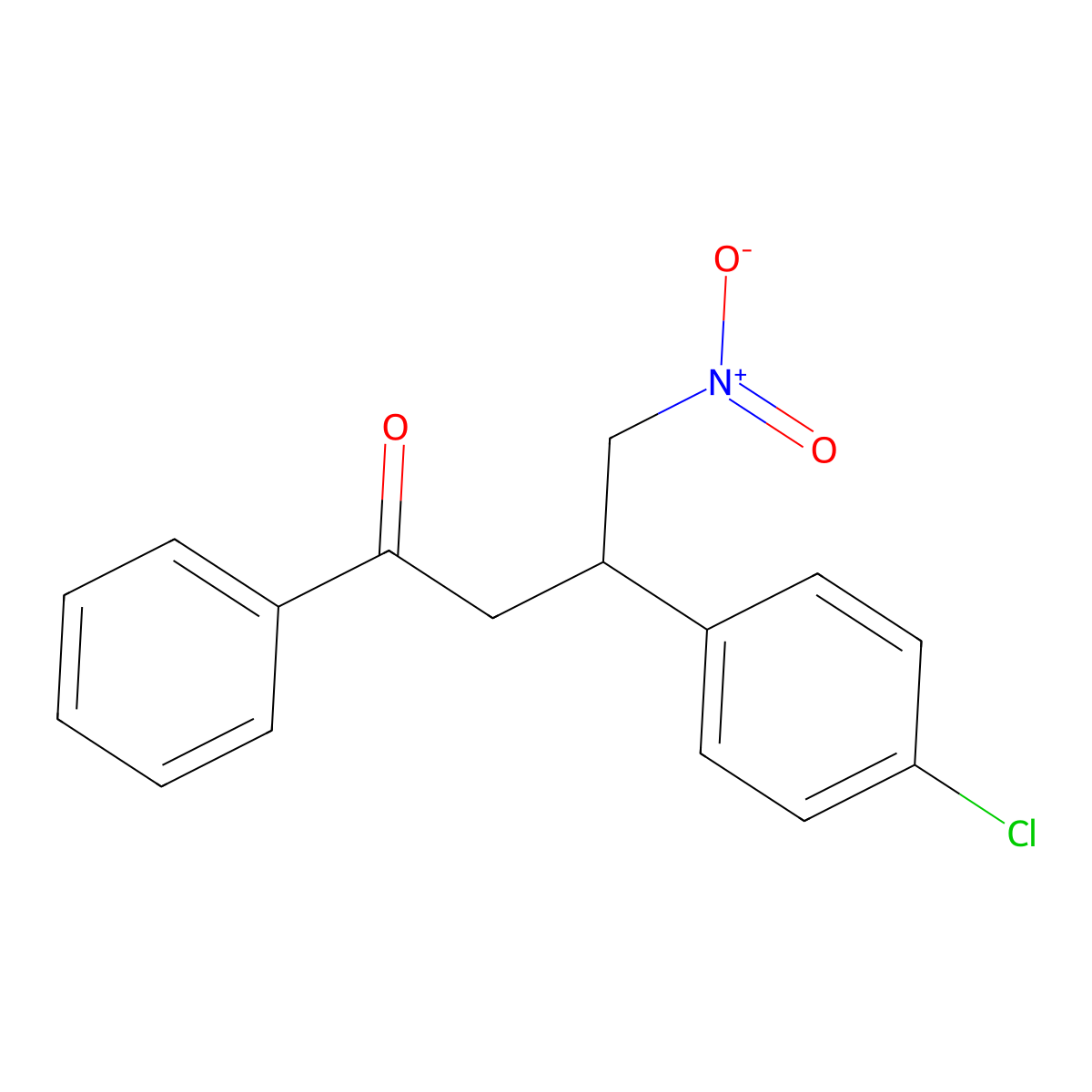 3-(4-Chlorophenyl)-4-nitro-1-phenylbutan-1-one molecular structure, CAS 85142-29-6