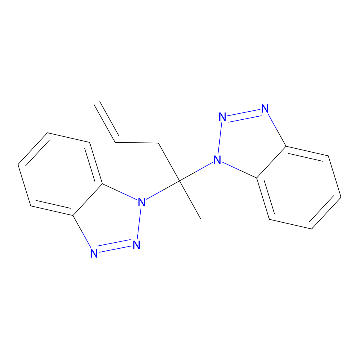 1-[2-(1H-1,2,3-Benzotriazol-1-yl)pent-4-en-2-yl]-1 1,2,3-benzotriazole molecular structure, CAS 851429-84-0