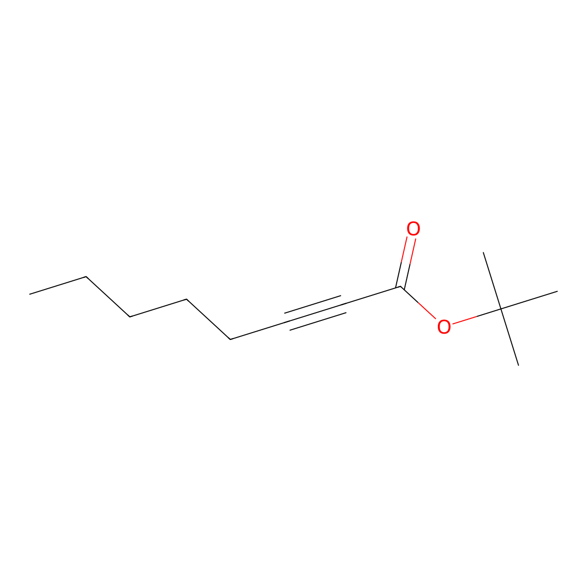 Tert-butyl oct-2-ynoate molecular structure, CAS 85144-29-2