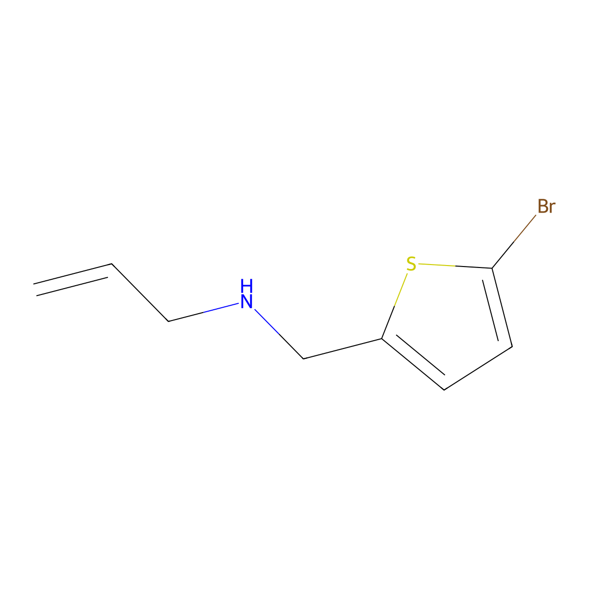 N-[(5-bromothiophen-2-yl)methyl]prop-2-en-1-amine molecular structure, CAS 851452-55-6