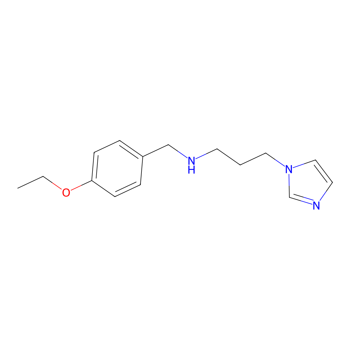 [(4-ethoxyphenyl)methyl][3-(1H-imidazol-1-yl)propyl]amine molecular structure, CAS 851453-19-5