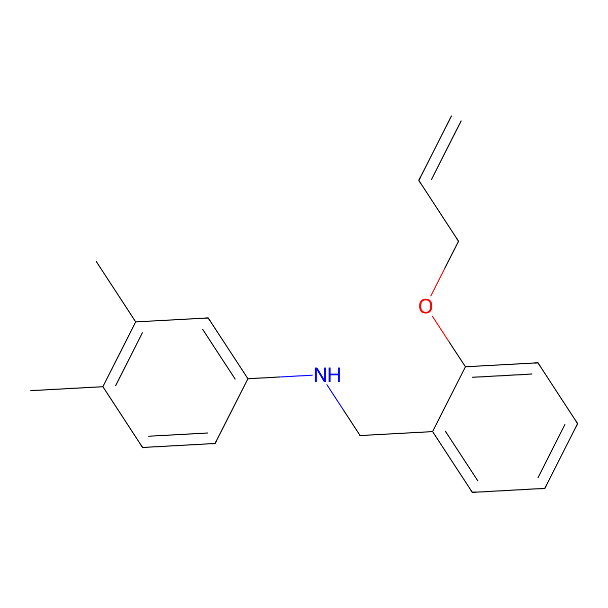 3,4-dimethyl-N-{[2-(prop-2-en-1-yloxy)phenyl]methyl}aniline molecular structure, CAS 851457-30-2