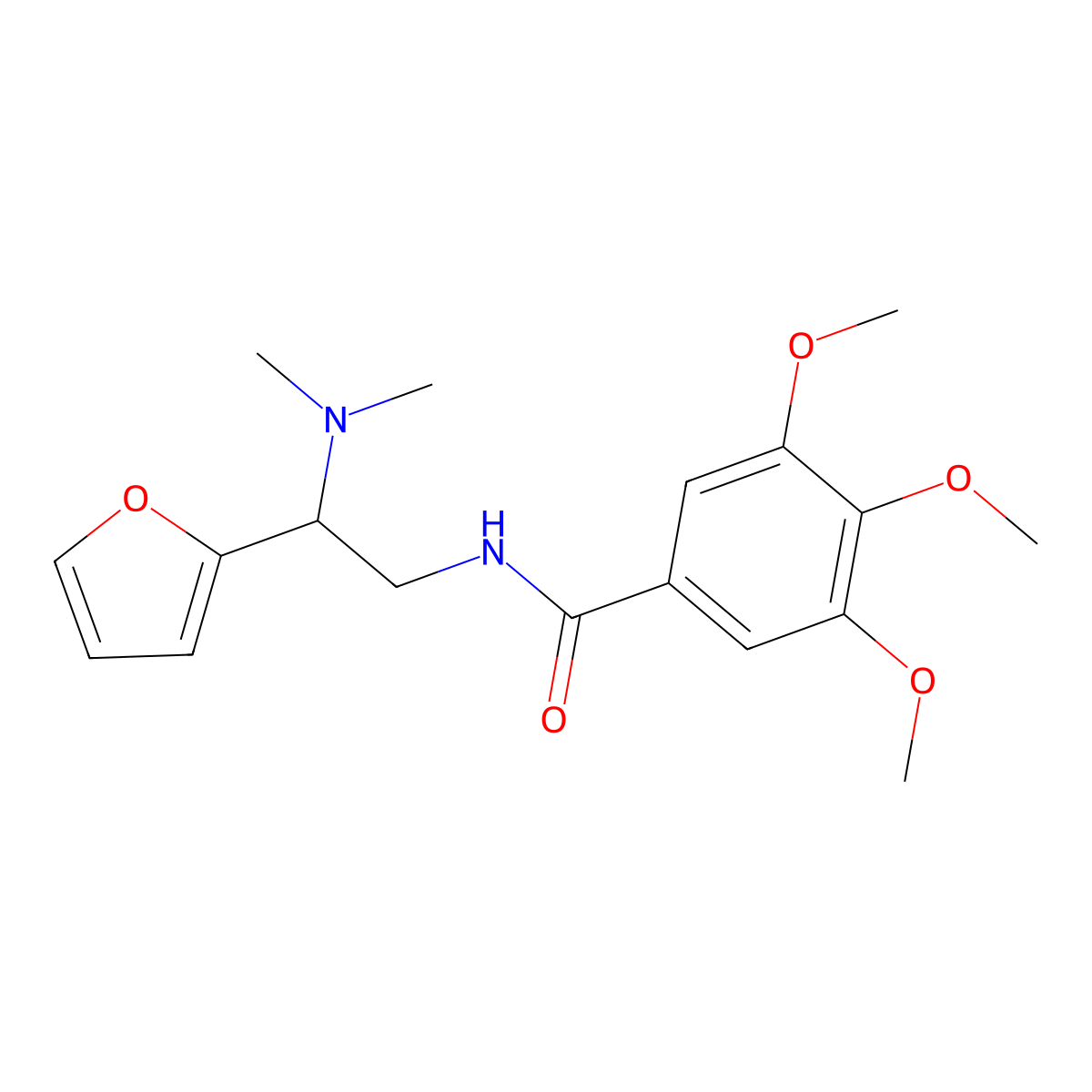 N-[2-(dimethylamino)-2-(furan-2-yl)ethyl]-3,4,5-trimethoxybenzamide molecular structure, CAS 851457-36-8