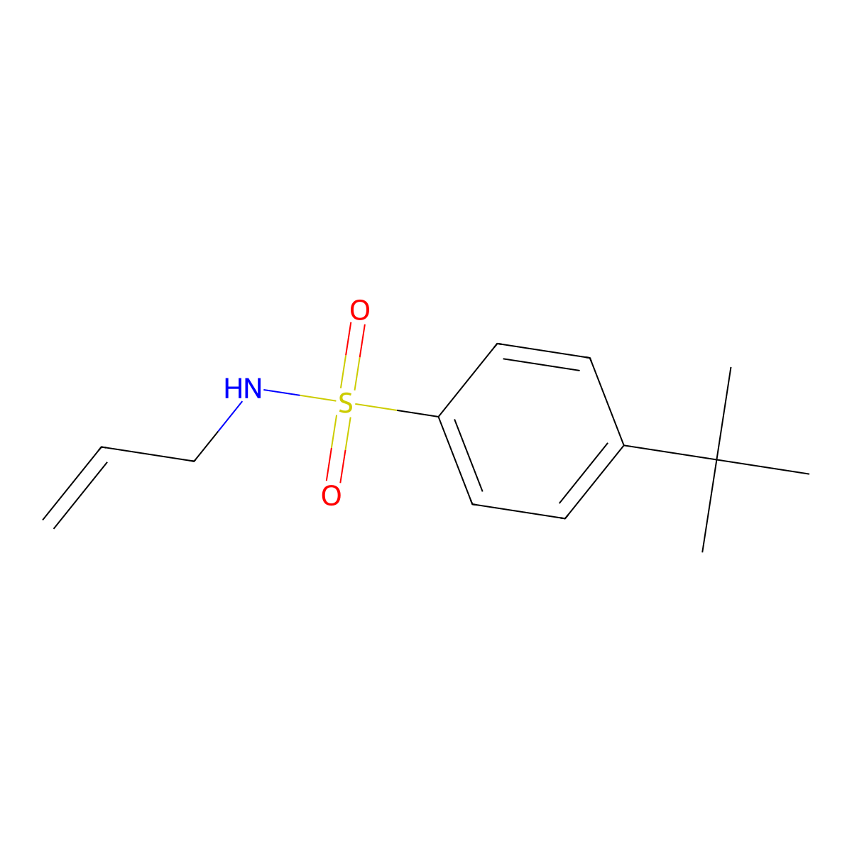 N-Allyl-4-tert-butylbenzenesulfonamide molecular structure, CAS 851460-90-7