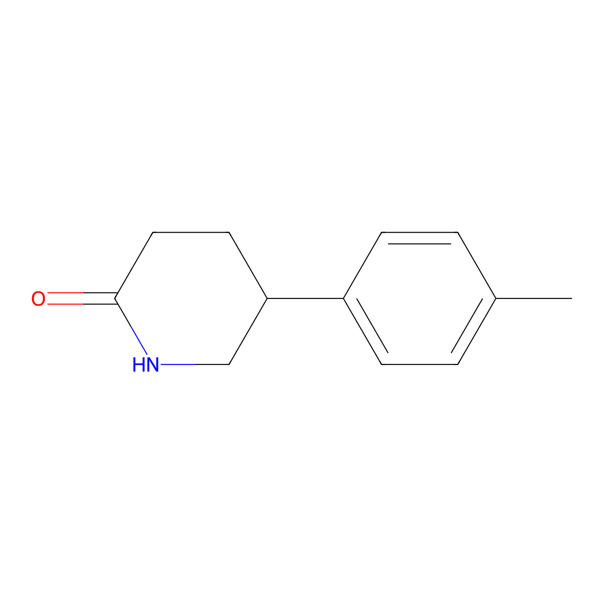 5-(p-Tolyl)piperidin-2-one molecular structure, CAS 851461-34-2