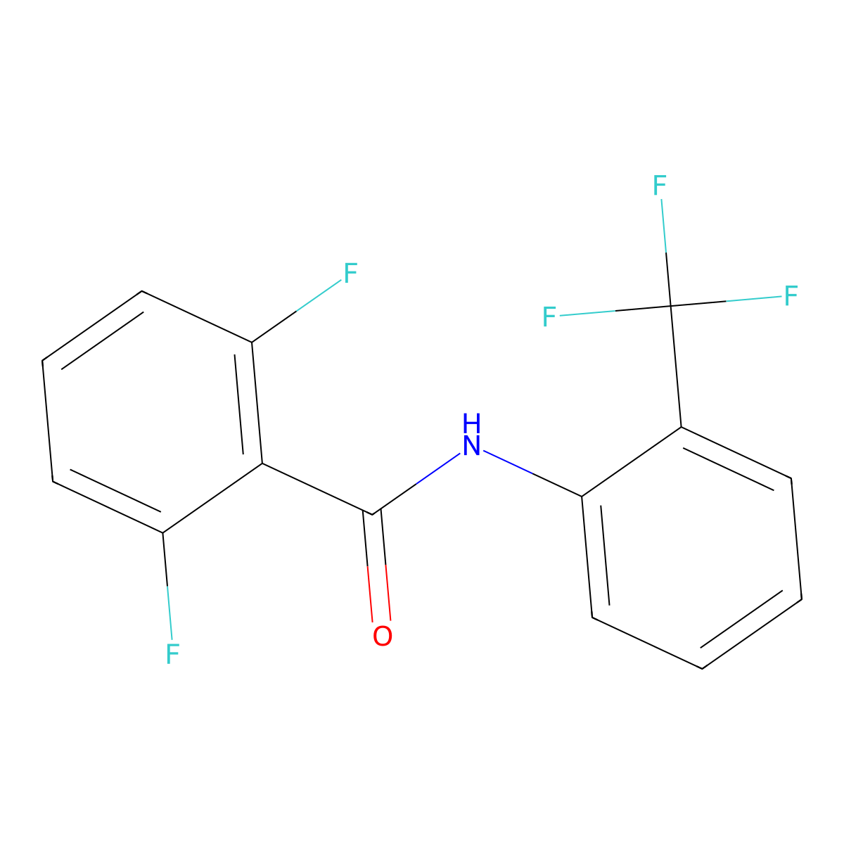2,6-difluoro-N-[2-(trifluoromethyl)phenyl]benzamide molecular structure, CAS 851466-71-2