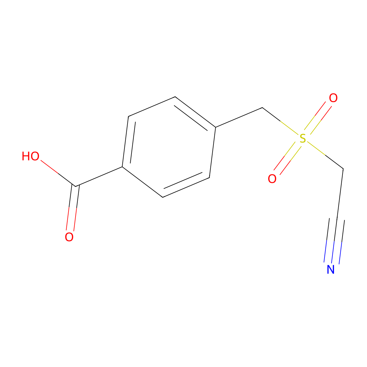 4-[(Cyanomethanesulfonyl)methyl]benzoic acid molecular structure, CAS 851468-10-5