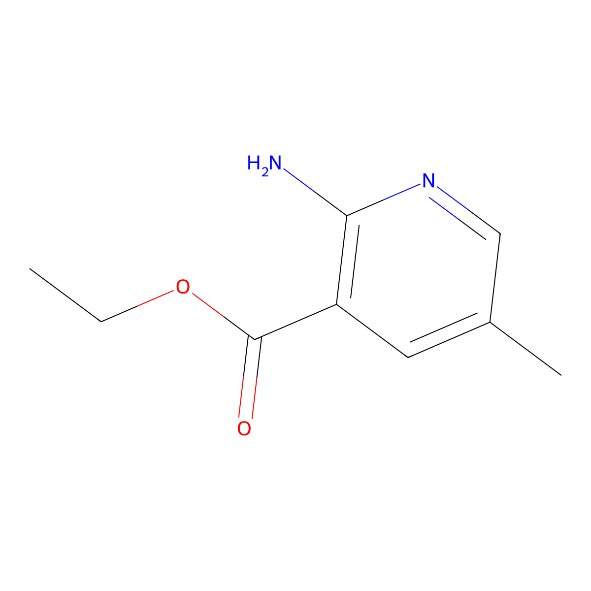Ethyl 2-amino-5-methylnicotinate molecular structure, CAS 85147-14-4