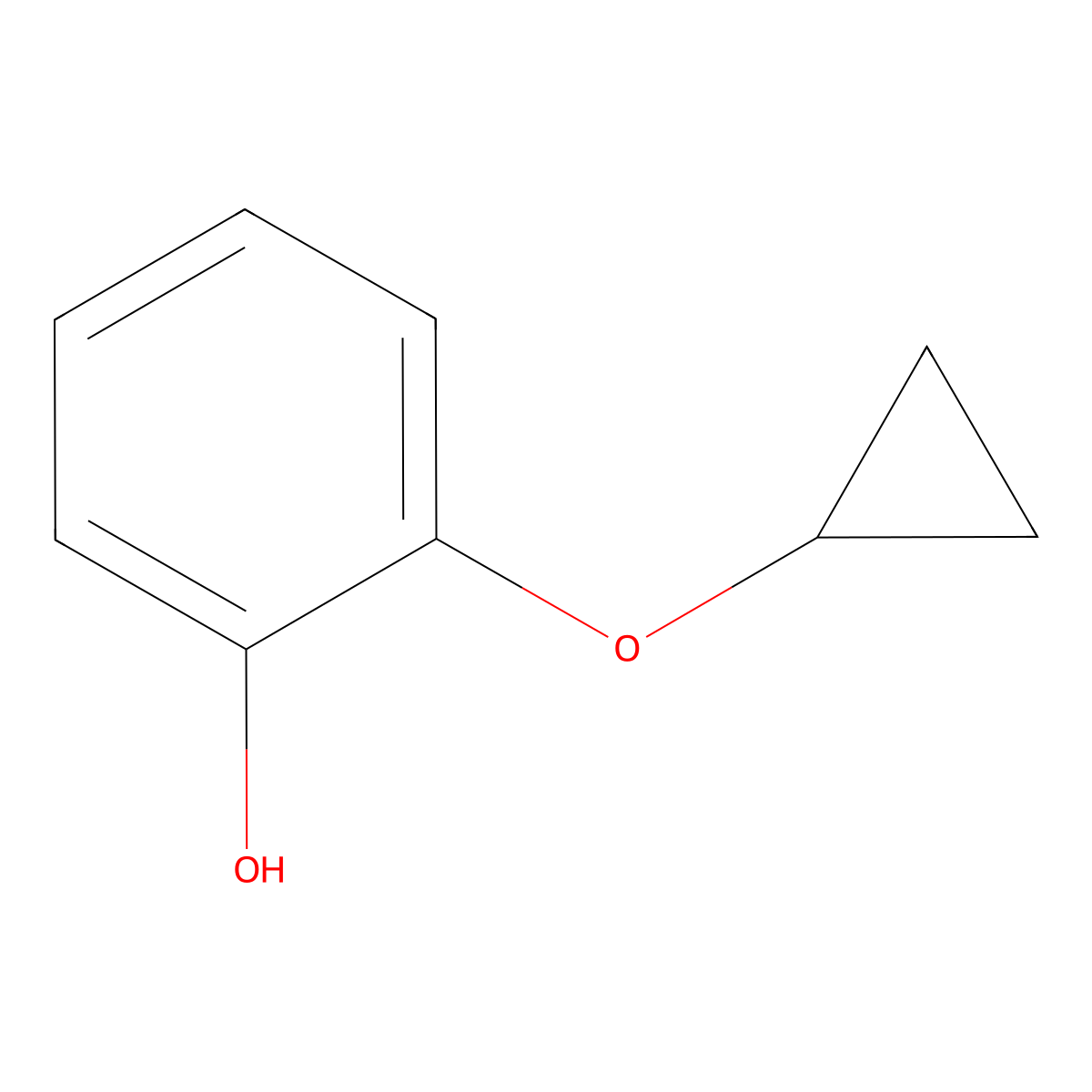 2-Cyclopropoxyphenol molecular structure, CAS 851474-43-6