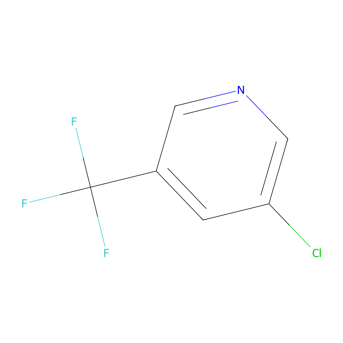 3-Chloro-5-(trifluoromethyl)pyridine molecular structure, CAS 85148-26-1