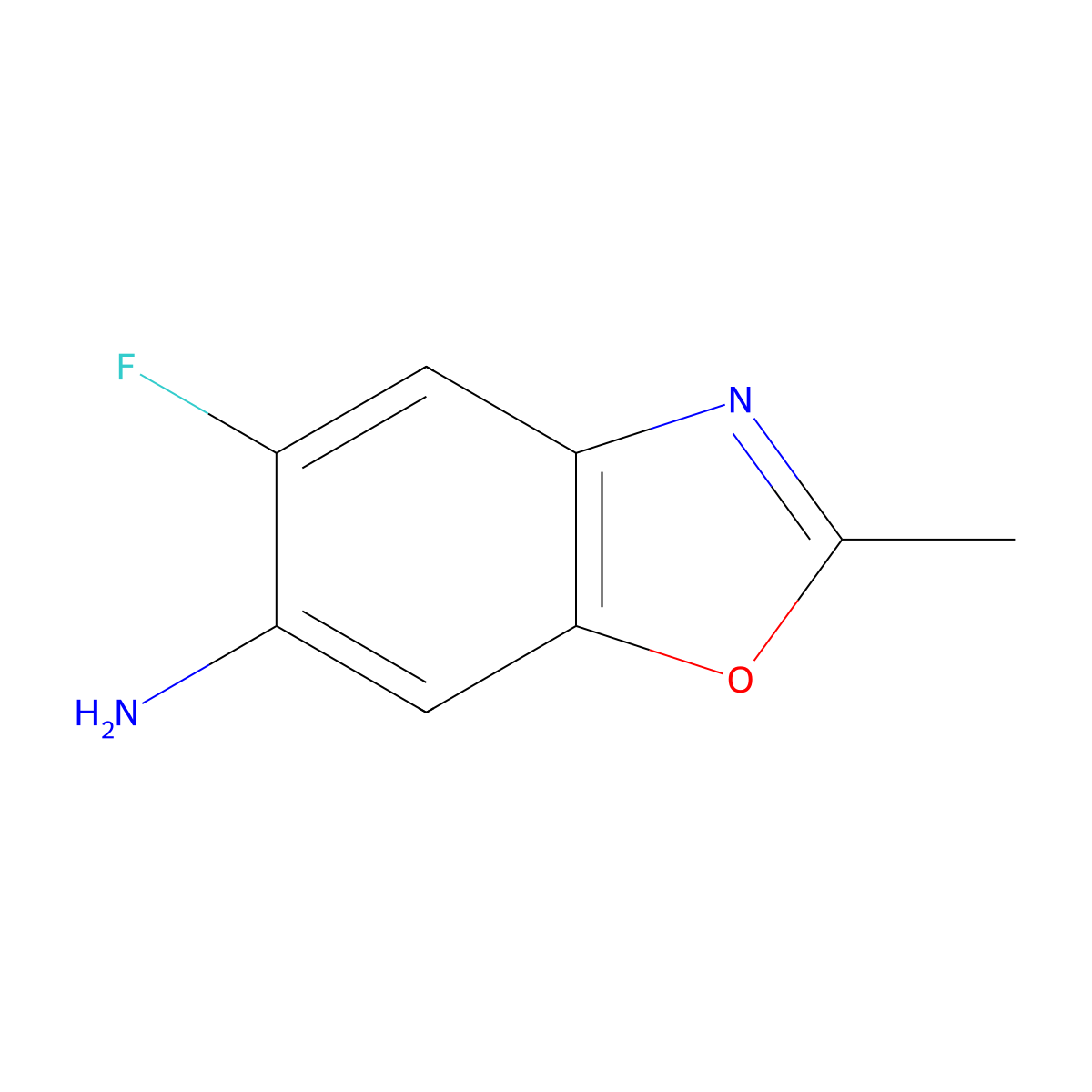 6-Amino-5-Fluoro-2-Methylbenzoxazole molecular structure, CAS 851486-93-6