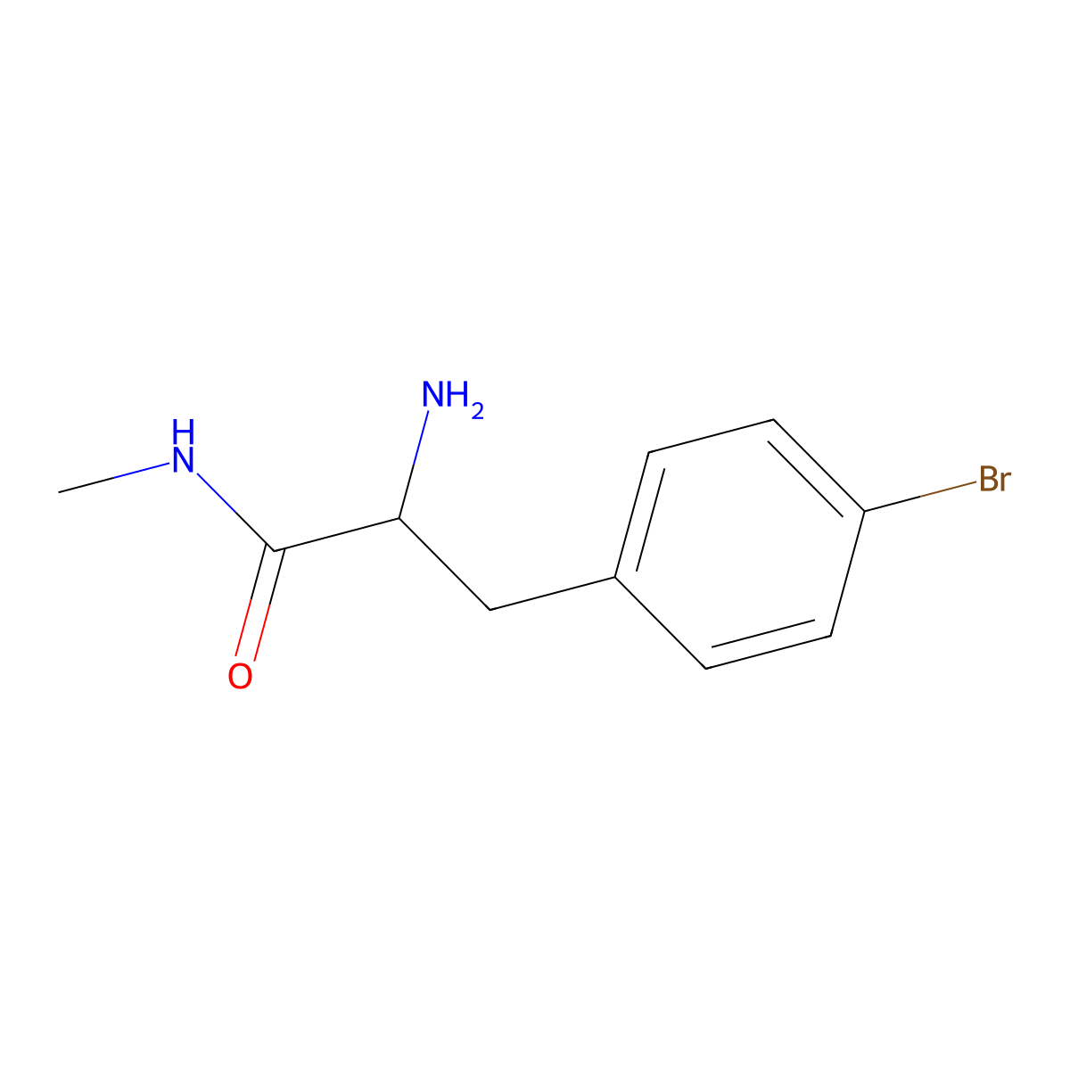 (2R)-2-amino-3-(4-bromophenyl)-N-methylpropanamide molecular structure, CAS 851509-51-8