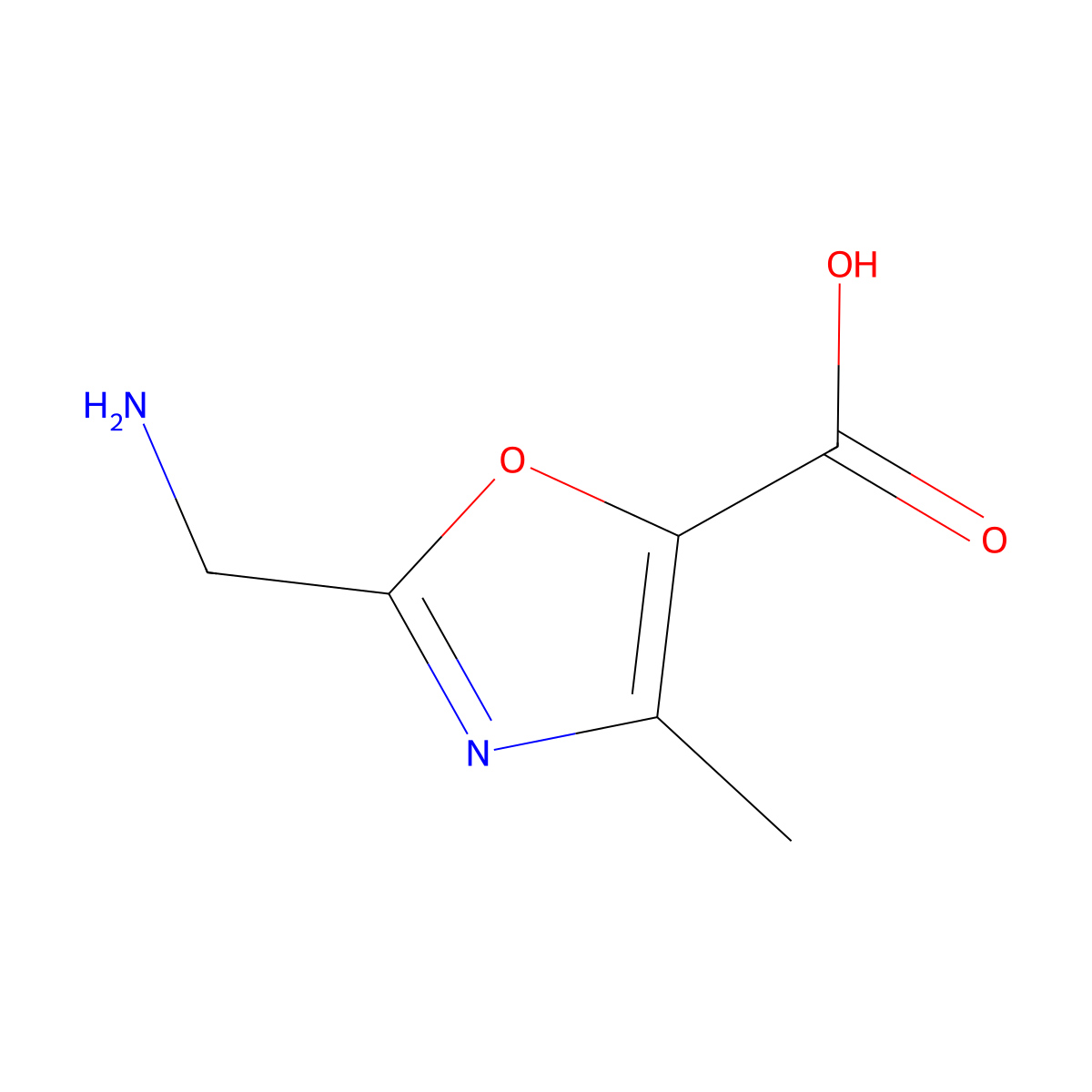 2-(Aminomethyl)-4-methyl-1,3-oxazole-5-carboxylic acid molecular structure, CAS 851510-27-5