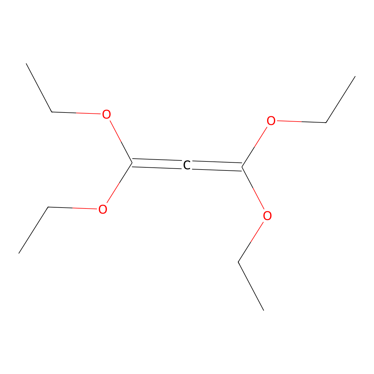 Tetraethoxyallene molecular structure, CAS 85152-89-2