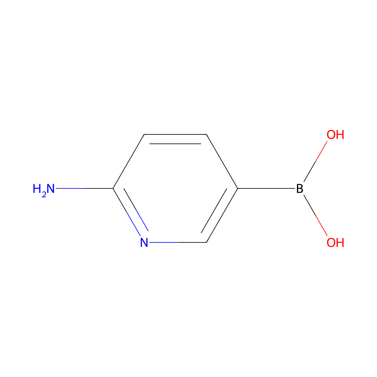 (6-Aminopyridin-3-yl)boronic acid molecular structure, CAS 851524-96-4
