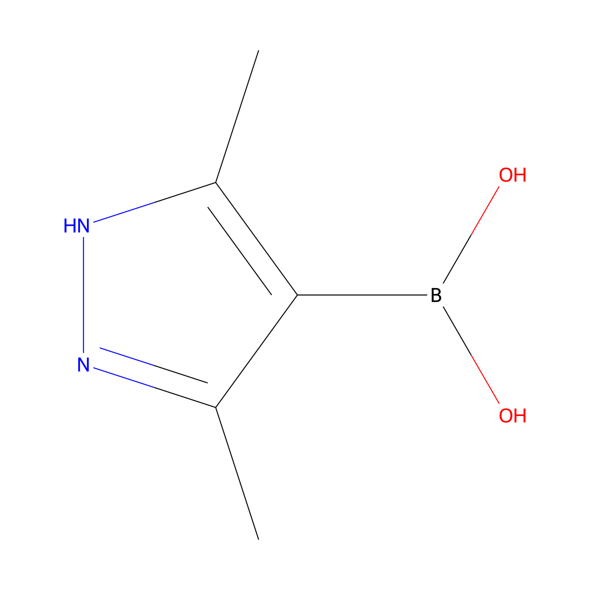 B-(3,5-Dimethyl-1H-pyrazol-4-yl)boronic acid molecular structure, CAS 851524-99-7