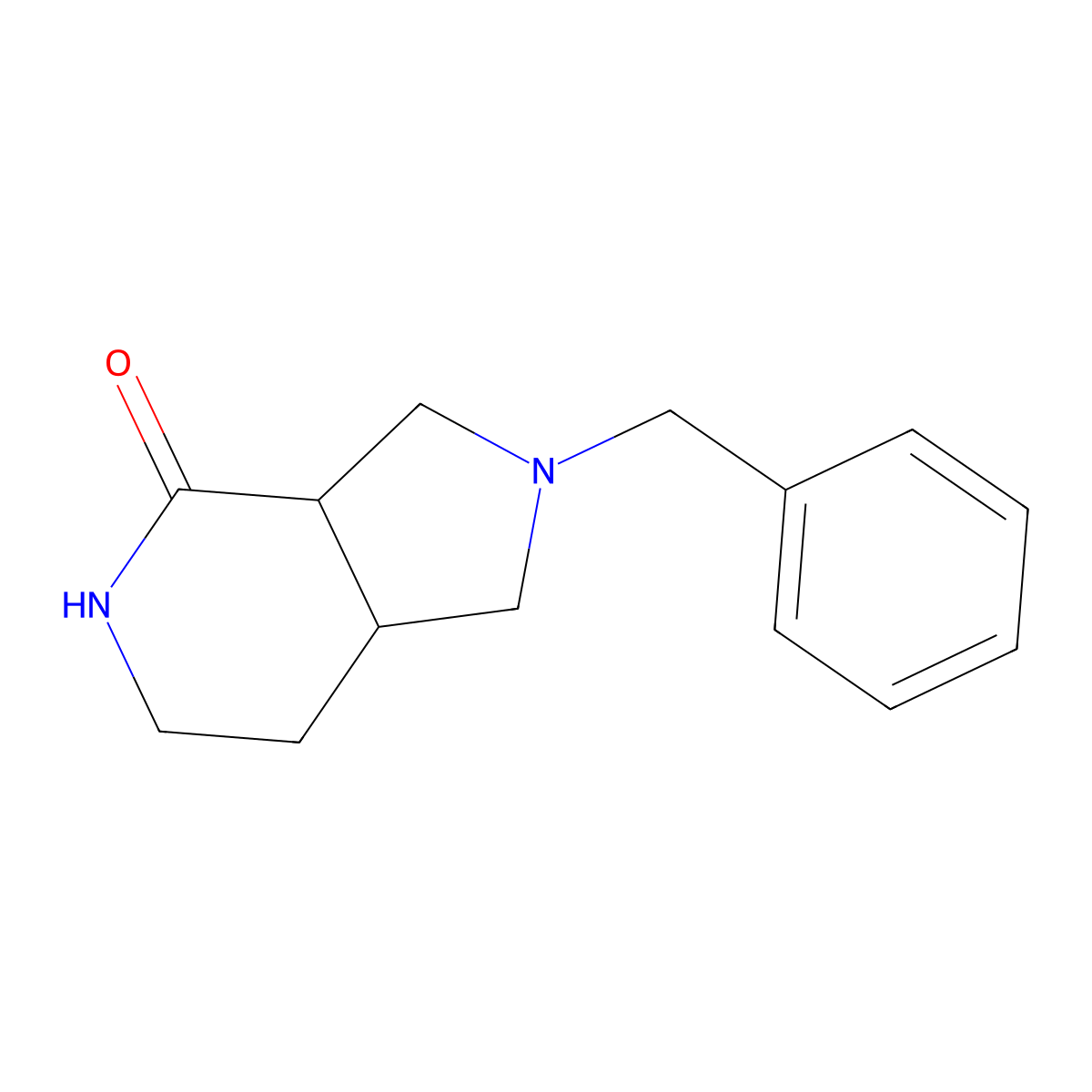 2-Benzylhexahydro-1H-pyrrolo[3,4-c]pyridin-4(2H)-one molecular structure, CAS 851526-87-9
