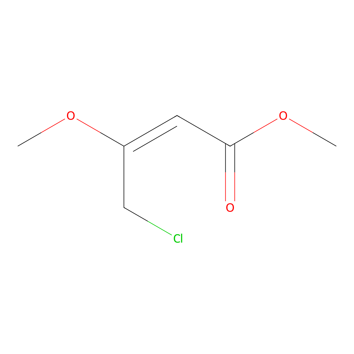2-Butenoic acid, 4-chloro-3-methoxy-, methyl ester molecular structure, CAS 85153-60-2
