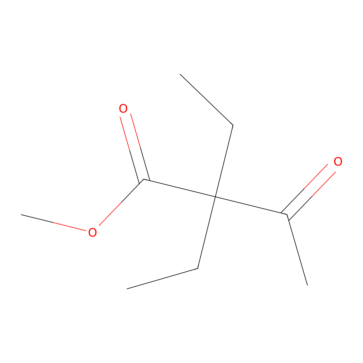 Methyl 2,2-diethylacetoacetate molecular structure, CAS 85153-63-5