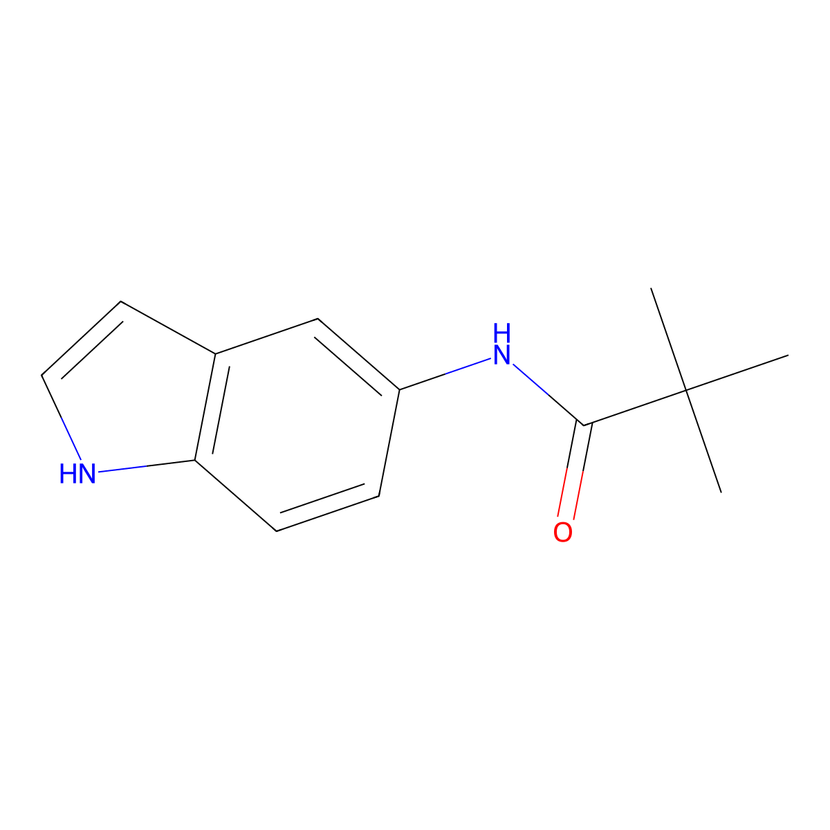N-(1H-indol-5-yl)pivalamide molecular structure, CAS 851530-32-0