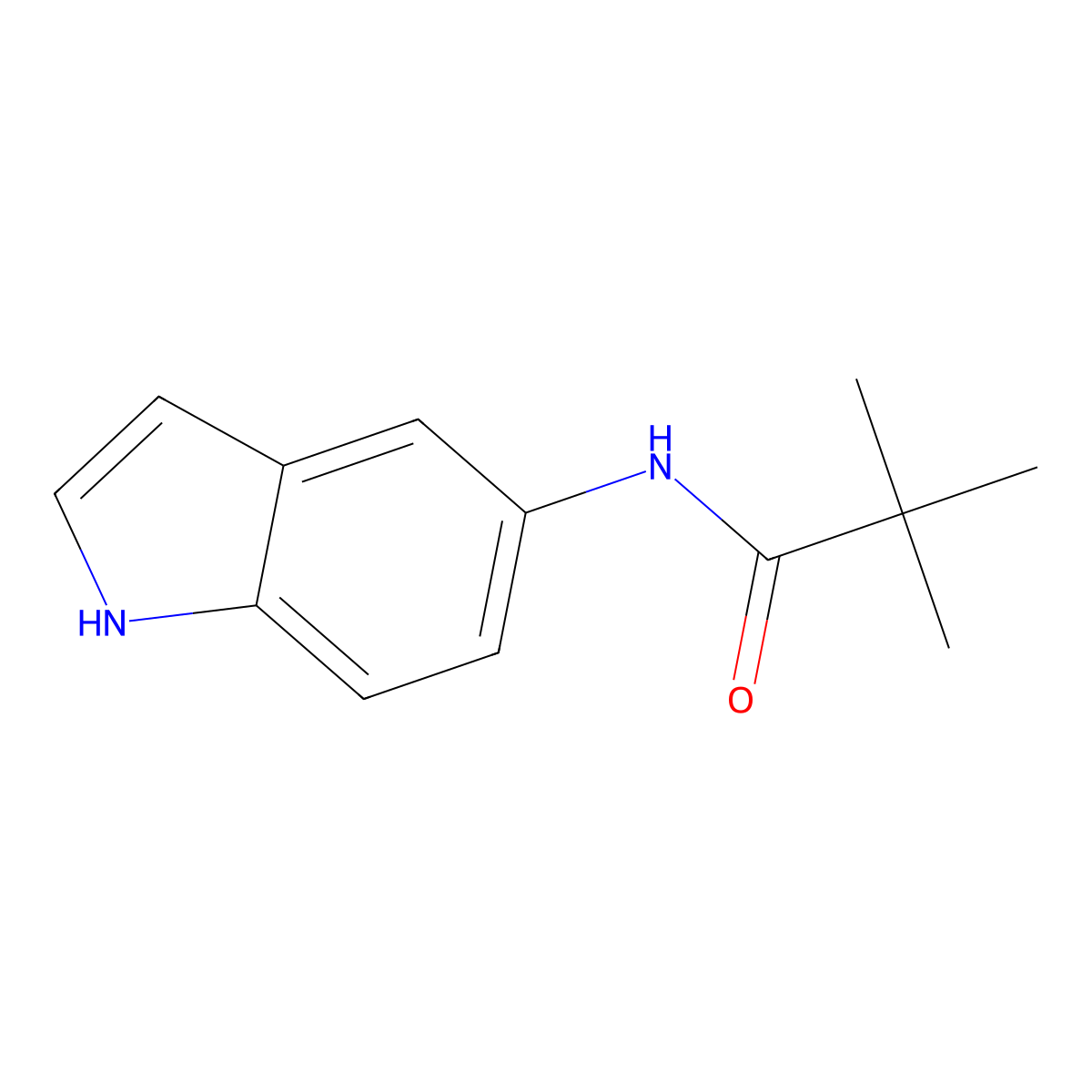 N-(1H-indol-5-yl)pivalamide molecular structure, CAS 851530-32-0