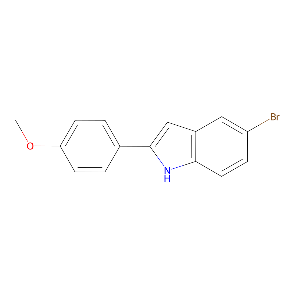 5-Bromo-2-(4-methoxyphenyl)-1H-indole molecular structure, CAS 851530-48-8