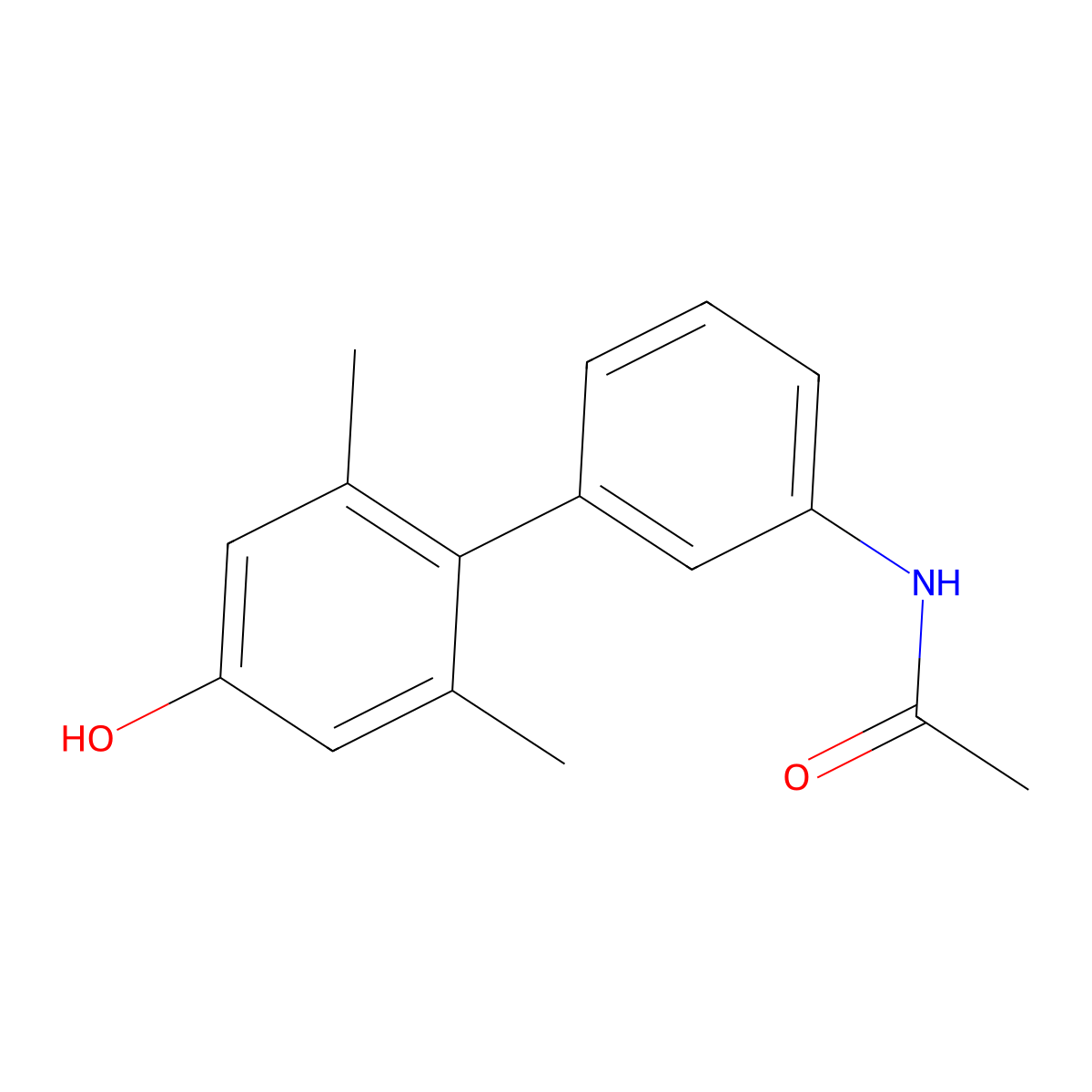 N-(4'-Hydroxy-2',6'-dimethyl[1,1'-biphenyl]-3-yl)acetamide molecular structure, CAS 851534-19-5
