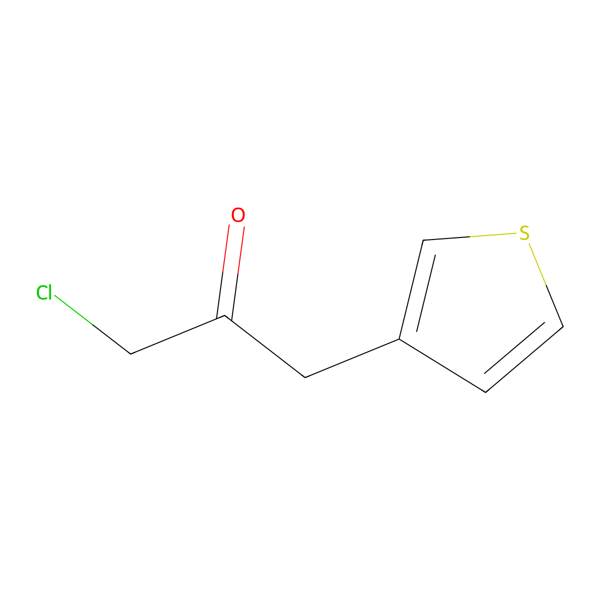 1-Chloro-3-(thiophen-3-yl)propan-2-one molecular structure, CAS 851547-78-9
