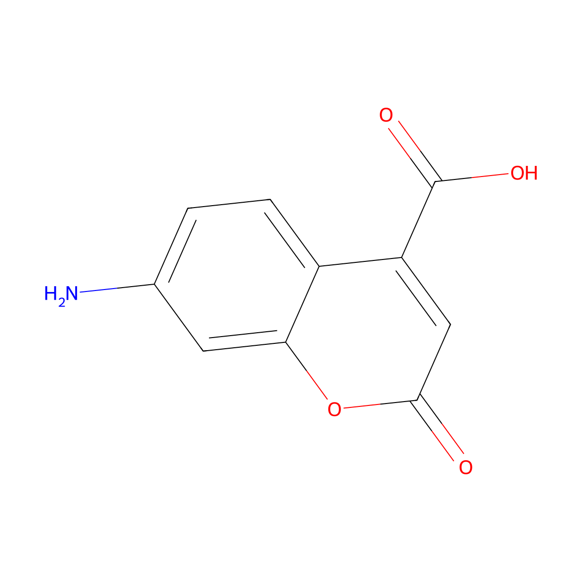 7-amino-2-oxo-2H-chromene-4-carboxylic acid molecular structure, CAS 85157-17-1