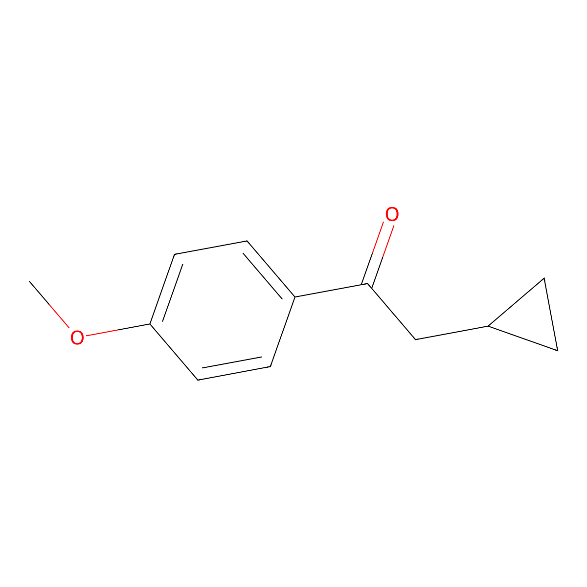 2-Cyclopropyl-1-(4-methoxyphenyl)ethan-1-one molecular structure, CAS 85157-83-1