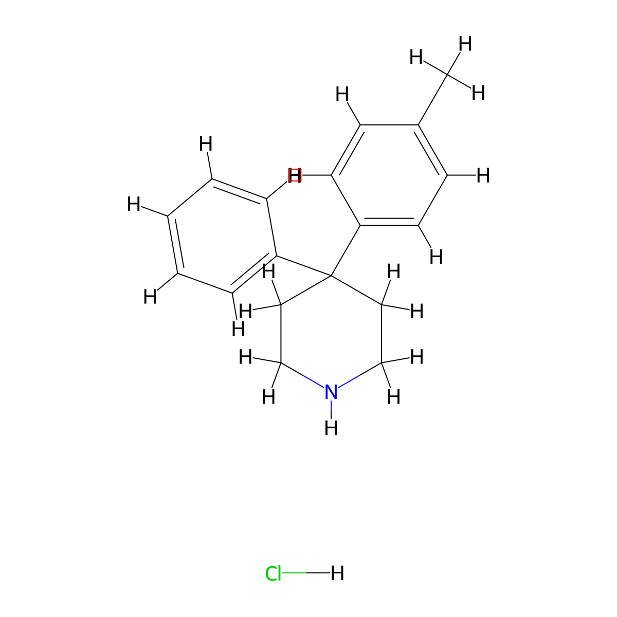 4-(4-Methylphenyl)-4-phenylpiperidine hydrochloride molecular structure, CAS 851585-66-5