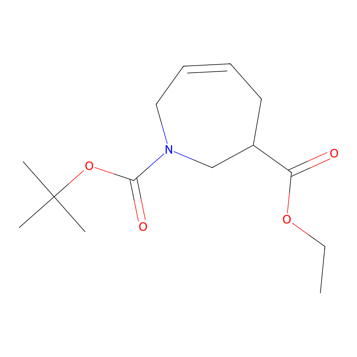 1-tert-Butyl 3-ethyl 3,4-dihydro-1H-azepine-1,3(2H,7H)-dicarboxylate molecular structure, CAS 851593-71-0