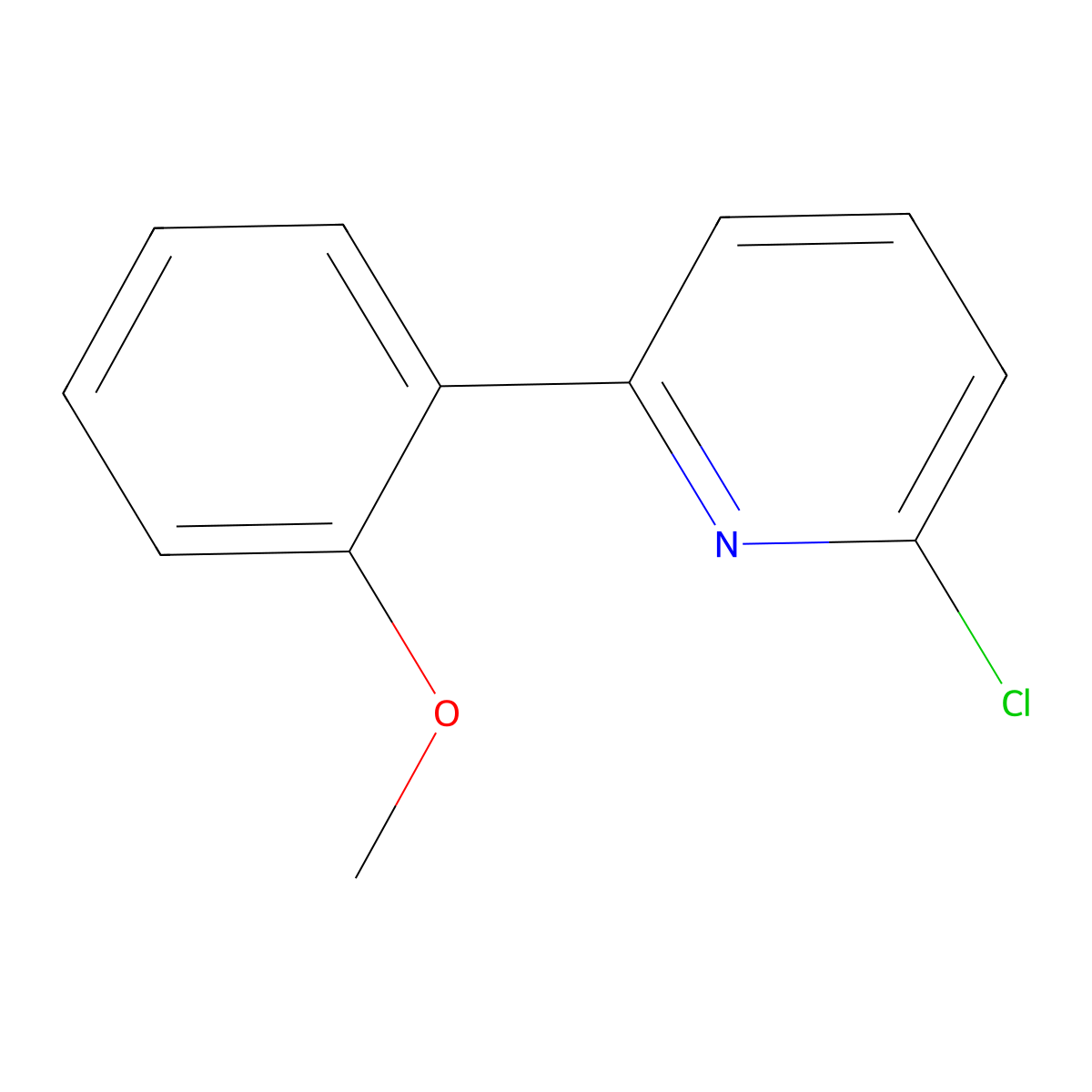 2-Chloro-6-(2-methoxyphenyl)pyridine molecular structure, CAS 851595-25-0