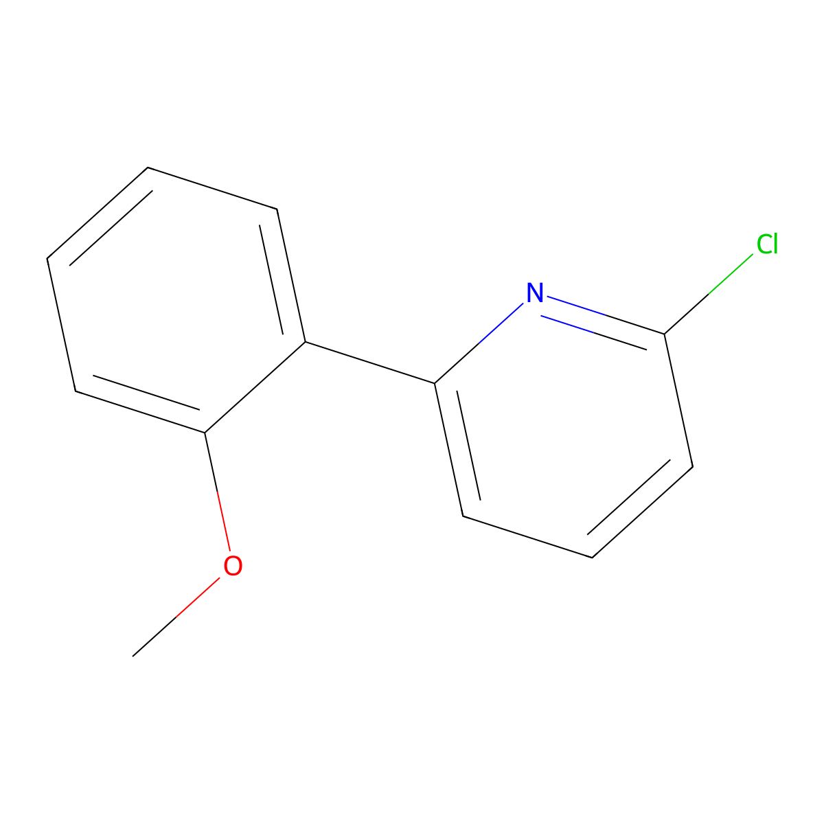 2-Chloro-6-(2-methoxyphenyl)pyridine molecular structure, CAS 851595-25-0