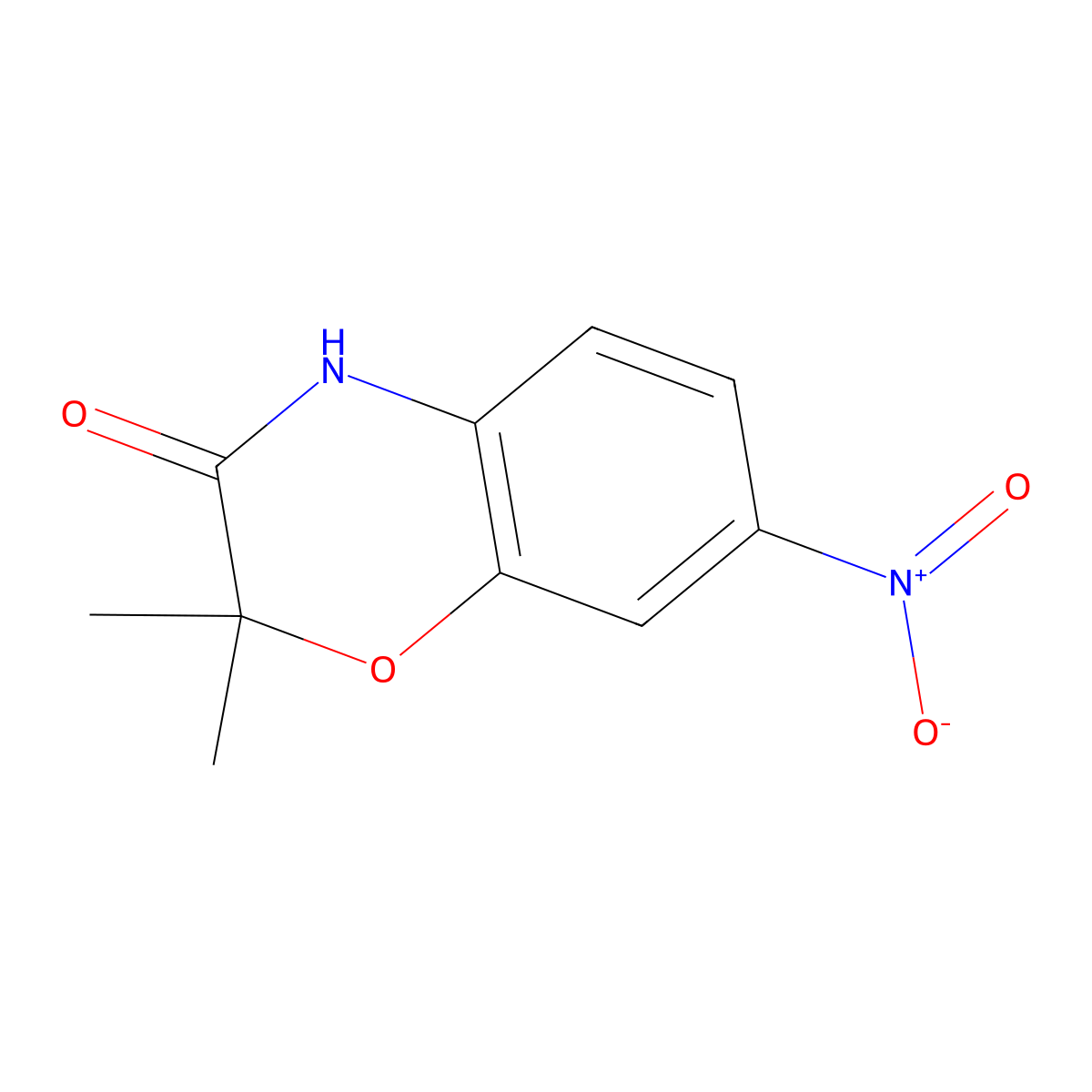 2,2-Dimethyl-7-nitro-2H-benzo[b][1,4]oxazin-3(4H)-one molecular structure, CAS 85160-83-4
