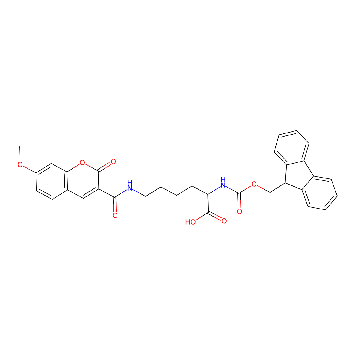 Fmoc-Lys(MOC)-OH molecular structure, CAS 851606-01-4