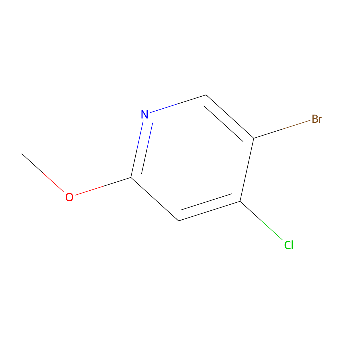 5-Bromo-4-chloro-2-methoxypyridine molecular structure, CAS 851607-27-7