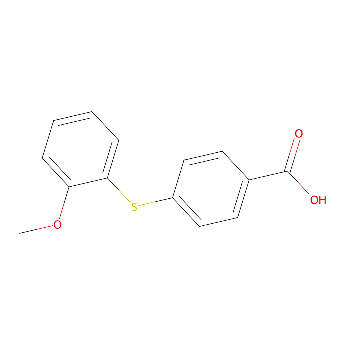 4-(2-Methoxyphenylthio)benzoic acid molecular structure, CAS 851608-78-1