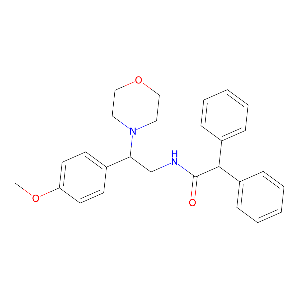 N-[2-(4-methoxyphenyl)-2-morpholin-4-ylethyl]-2,2-diphenylacetamide molecular structure, CAS 851611-85-3
