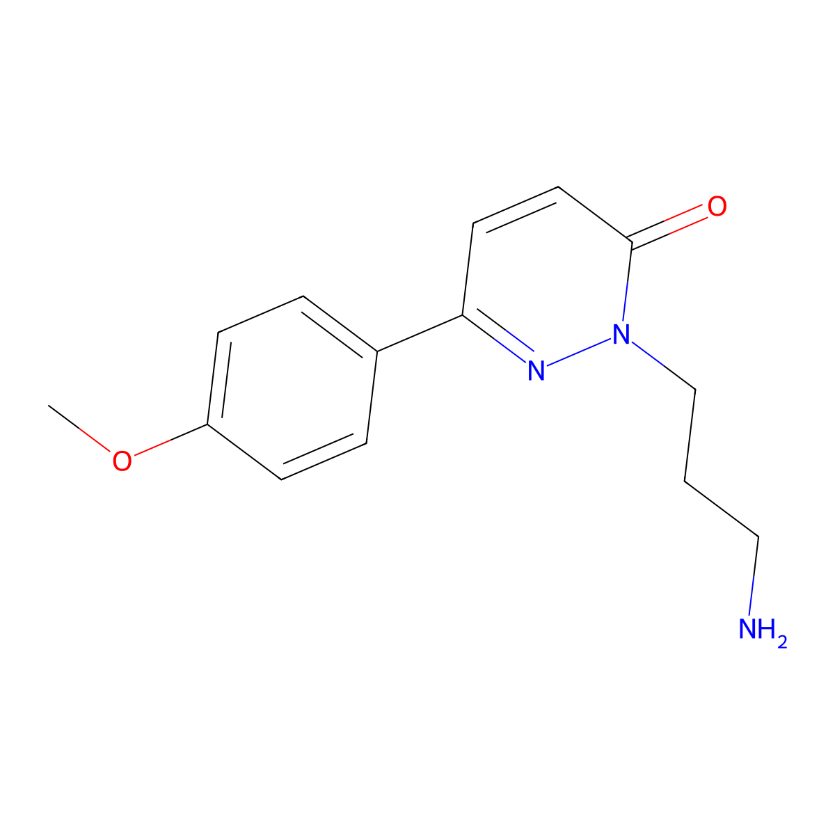 2-(3-aminopropyl)-6-(4-methoxyphenyl)pyridazin-3(2H)-one molecular structure, CAS 85162-45-4