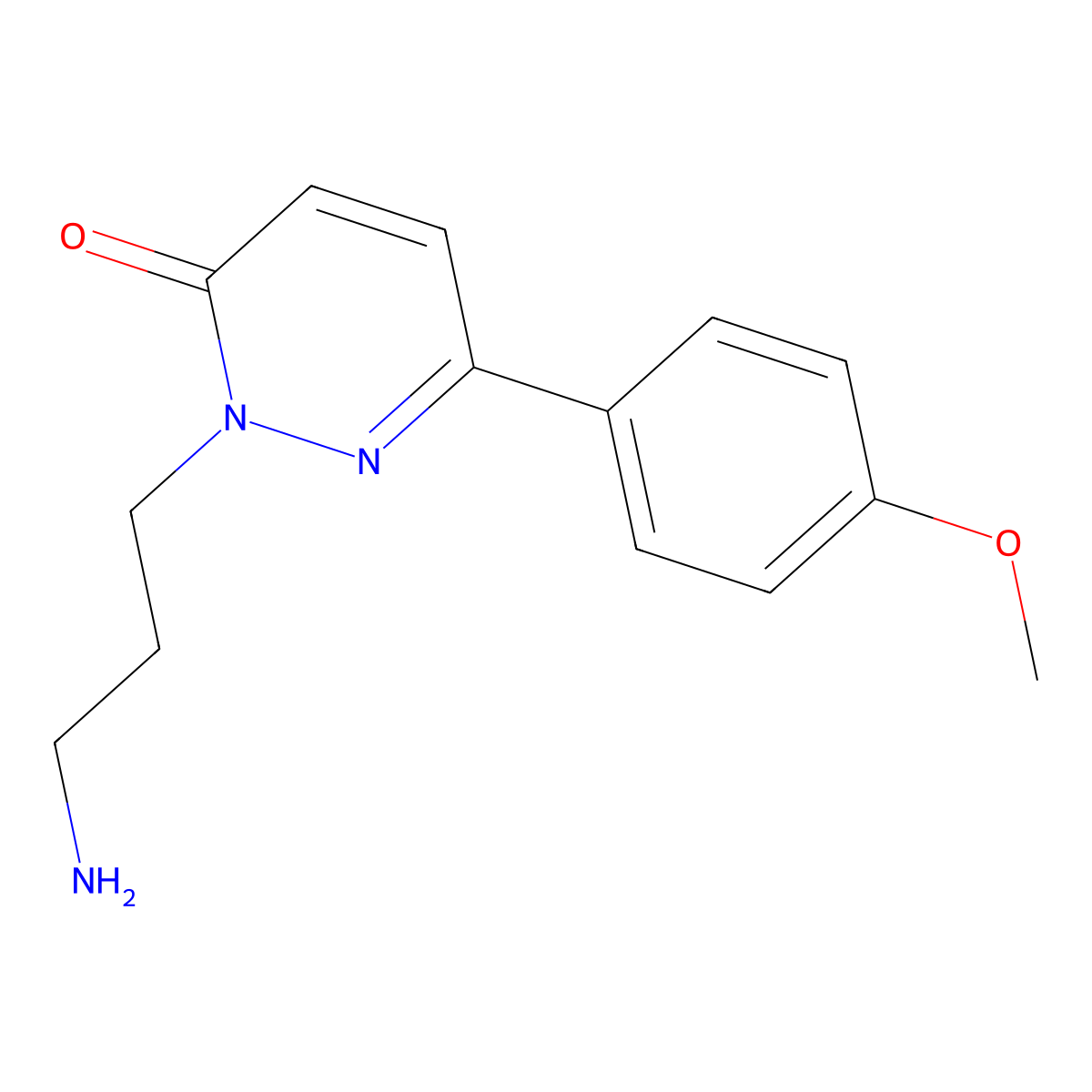 2-(3-aminopropyl)-6-(4-methoxyphenyl)pyridazin-3(2H)-one molecular structure, CAS 85162-45-4