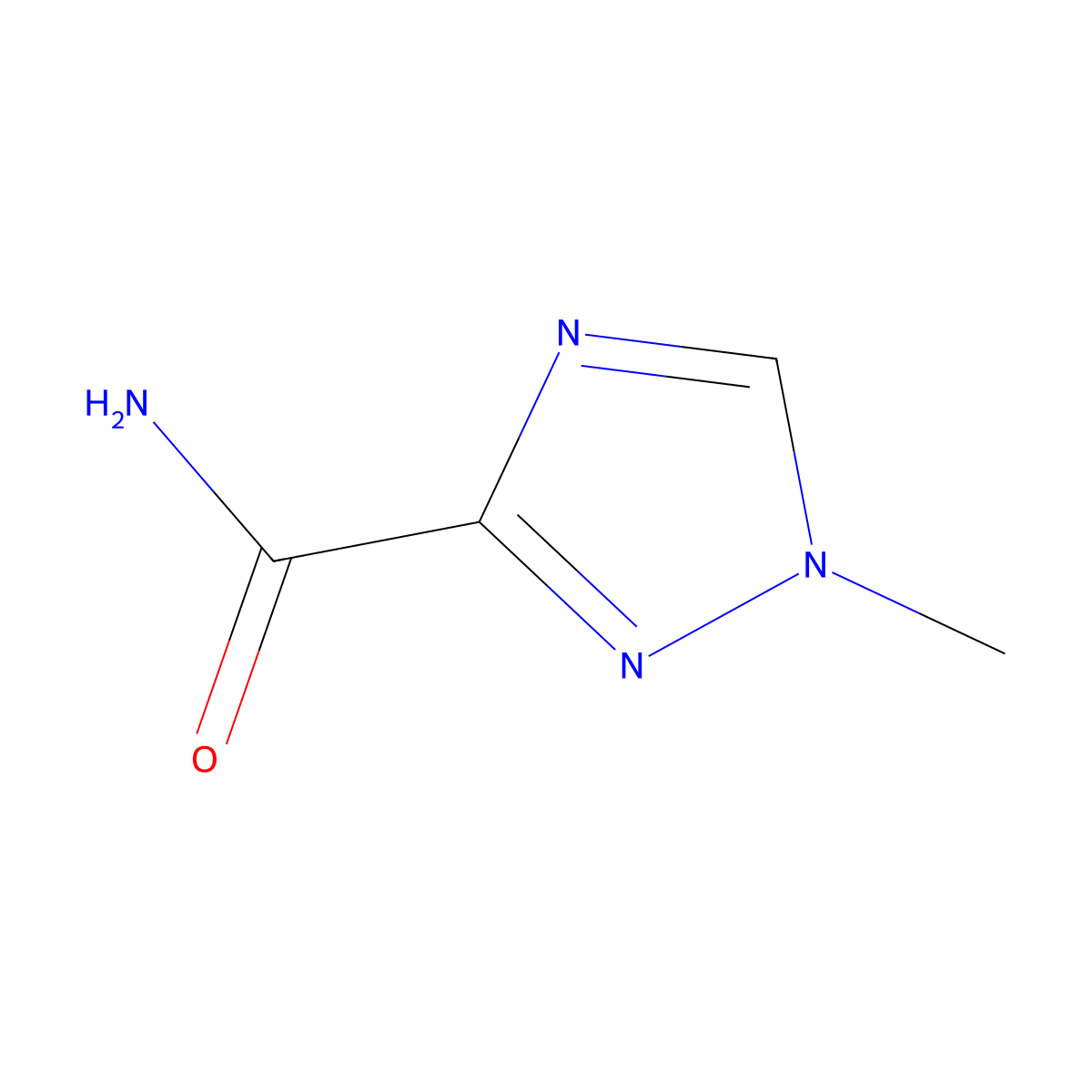 1-Methyl-1H-1,2,4-triazole-3-carboxamide molecular structure, CAS 851620-34-3