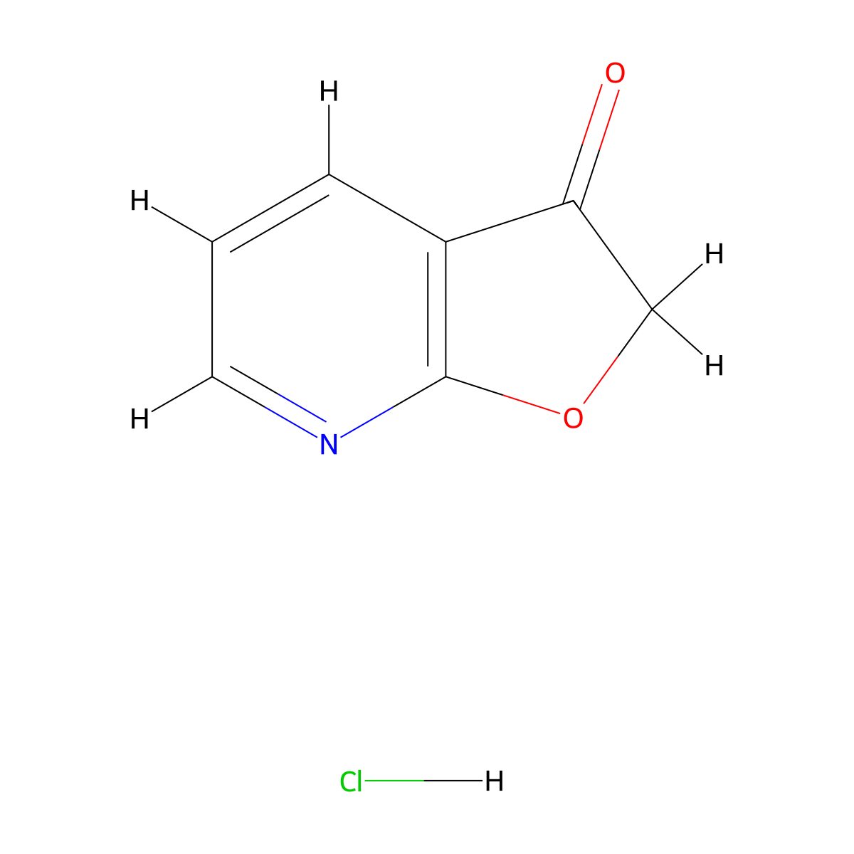 furo[2,3-b]pyridin-3(2H)-one hydrochloride molecular structure, CAS 851620-39-8