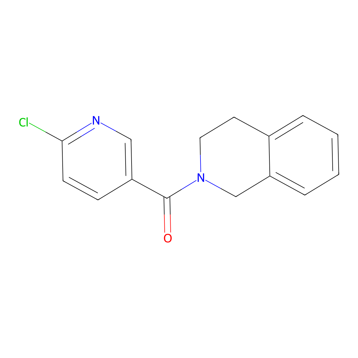 2-(6-Chloropyridine-3-carbonyl)-1,2,3,4-tetrahydroisoquinoline molecular structure, CAS 851621-07-3