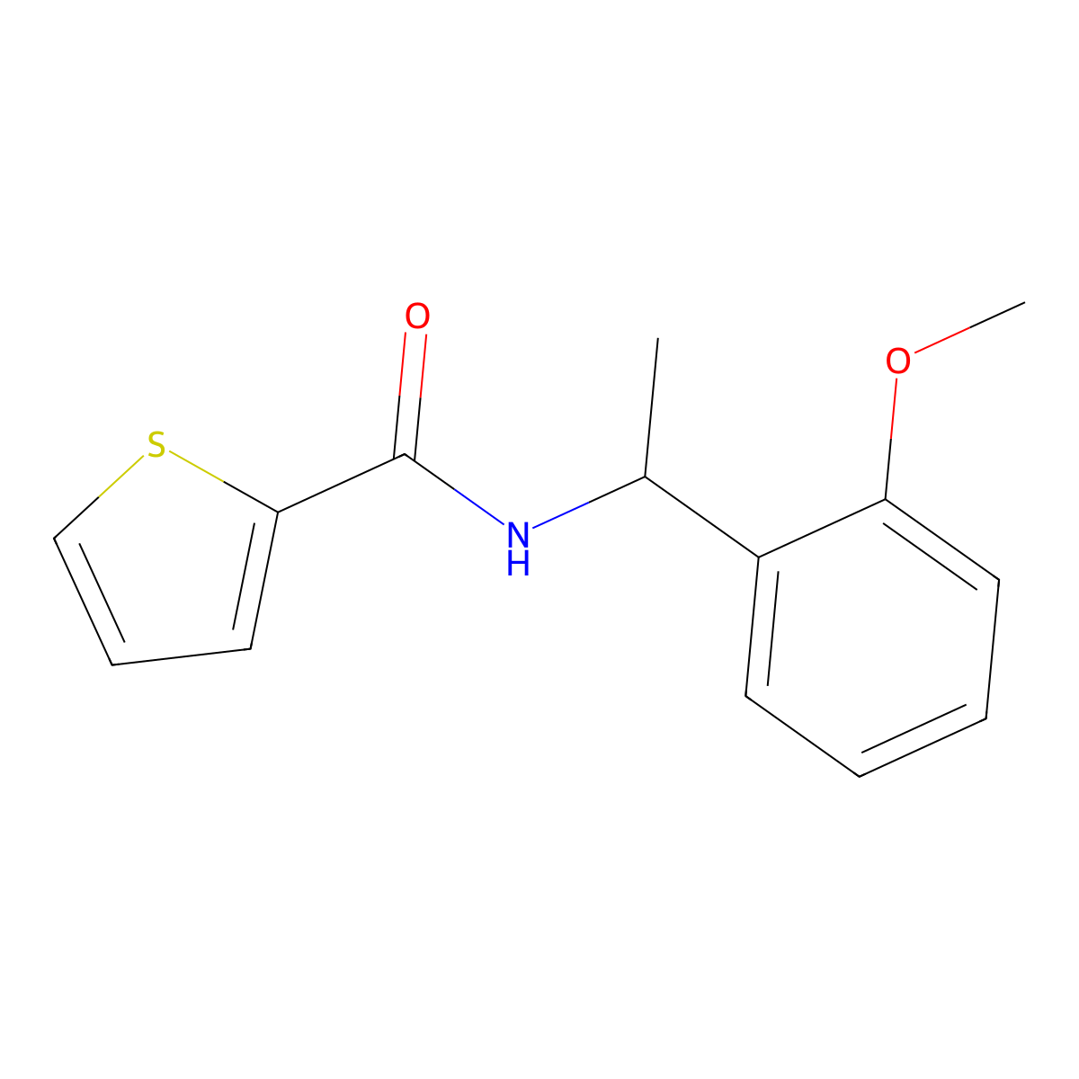 n-(1-(2-Methoxyphenyl)ethyl)thiophene-2-carboxamide molecular structure, CAS 851623-46-6