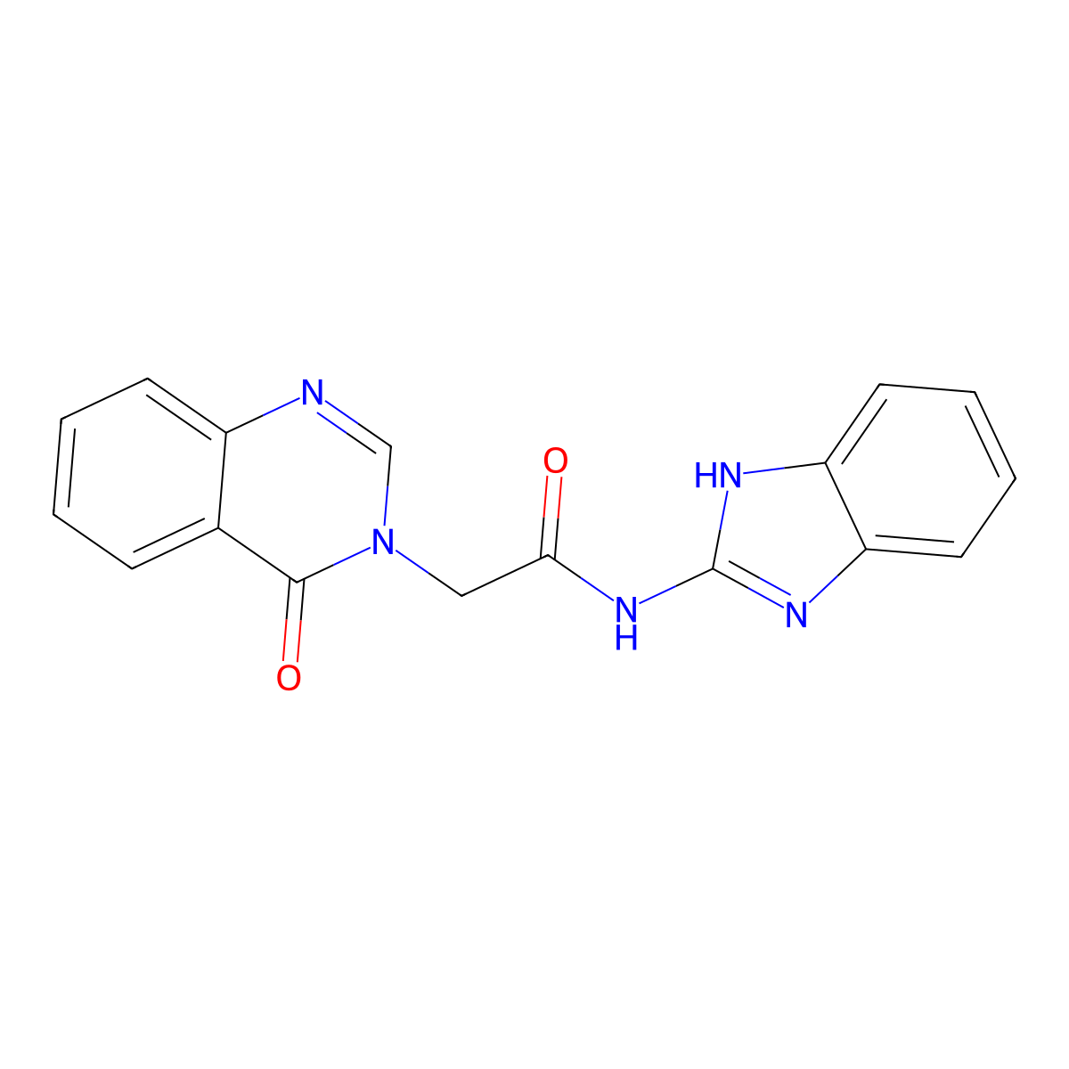 N-(1H-benzimidazol-2-yl)-2-(4-oxoquinazolin-3(4H)-yl)acetamide molecular structure, CAS 851628-07-4